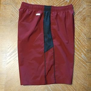 Men's RBX XDri Athletic Shorts Garnet & Black with drawstring waist Sz M…
